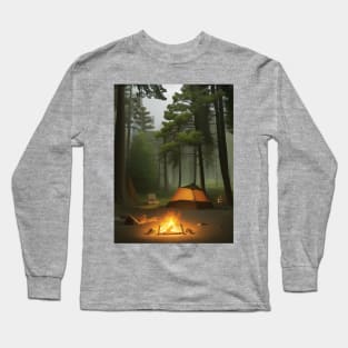 camping in a forest Long Sleeve T-Shirt